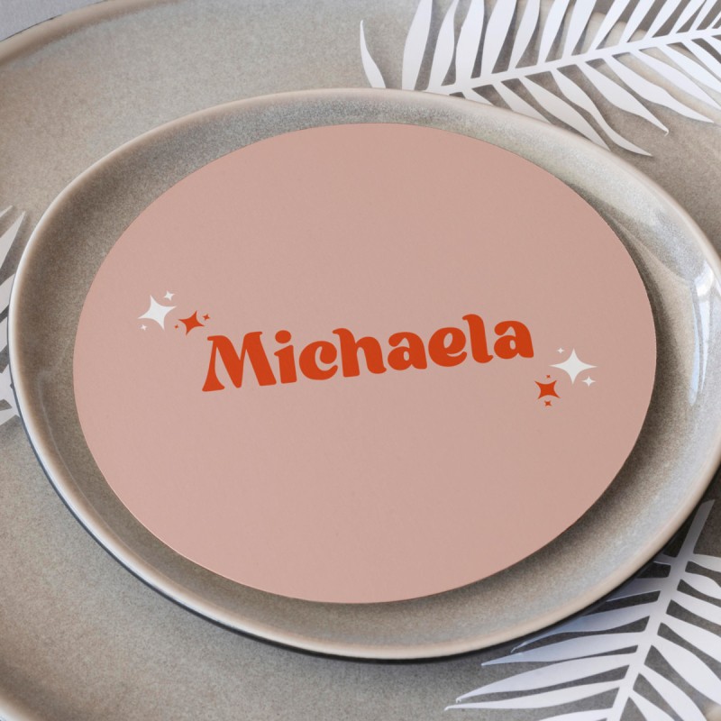 All That Glitters Retro Round Placecards