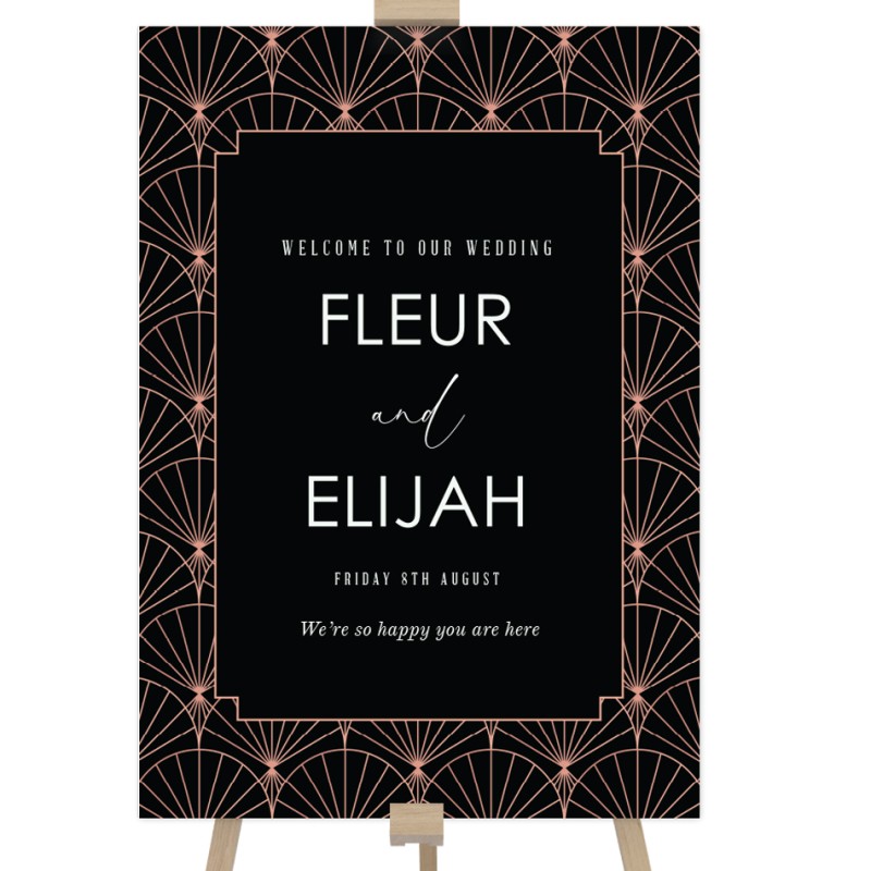 Putting on The Ritz Wedding Welcome Sign