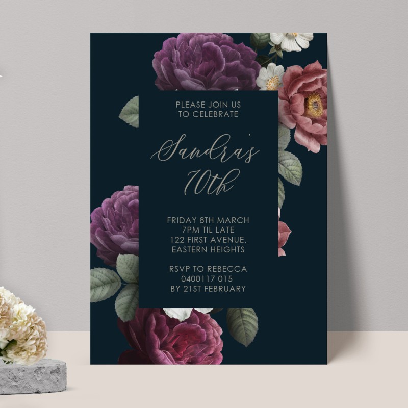 Rose Garden Birthday Invitations