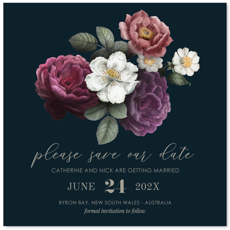 Rose Garden Save The Date Cards