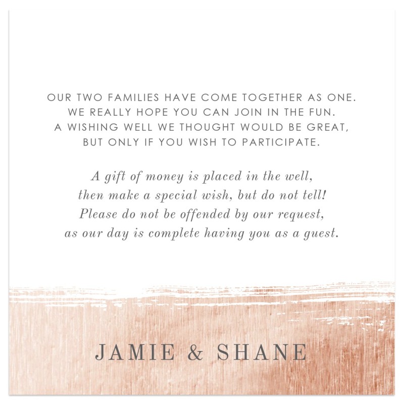 Rose Gold Wishing Well Card