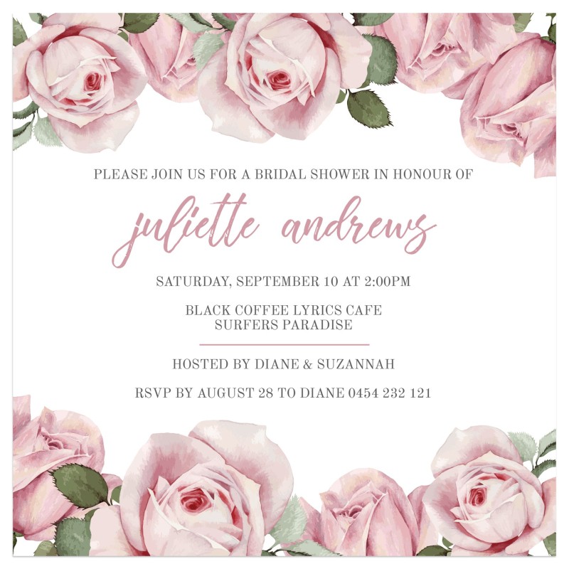 Rosette Bridal Shower Invitations