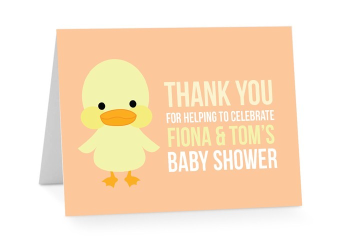Rubber Ducky Baby Shower Thank You Cards