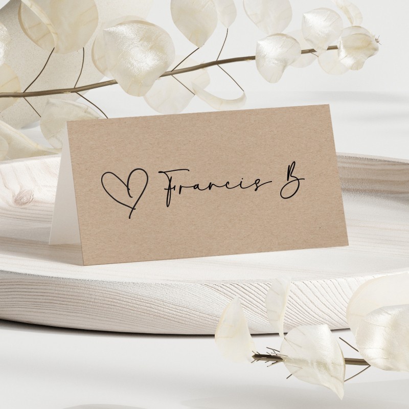 Rustic Heart Placecards