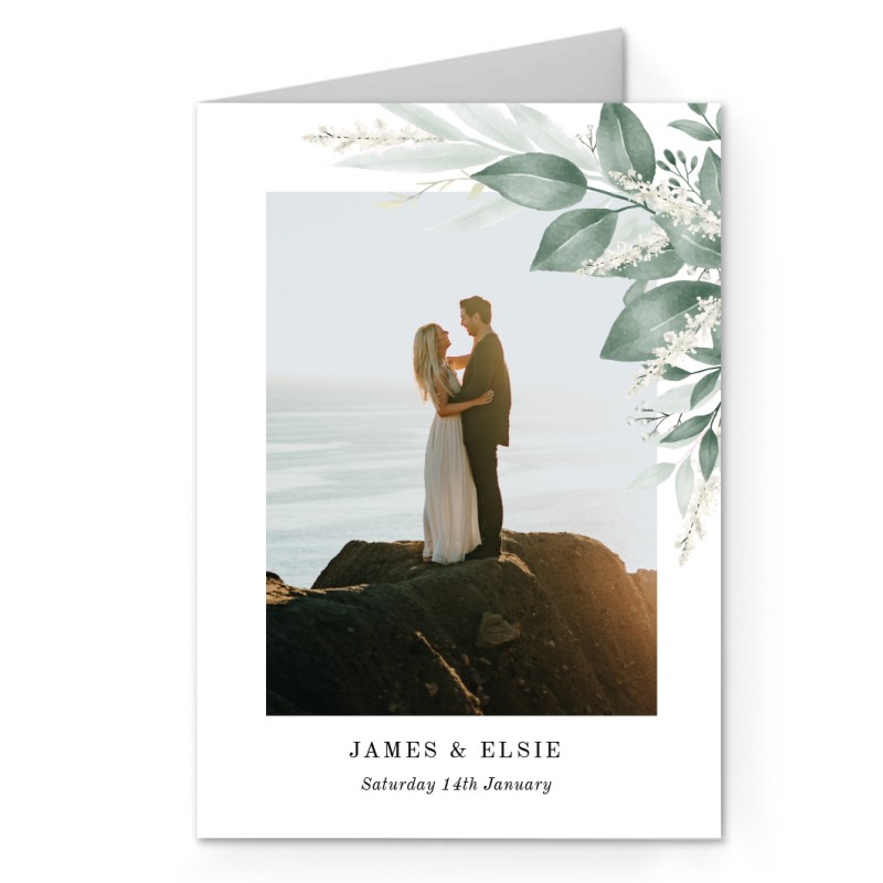 Moss + Sage Wedding Thank You Cards