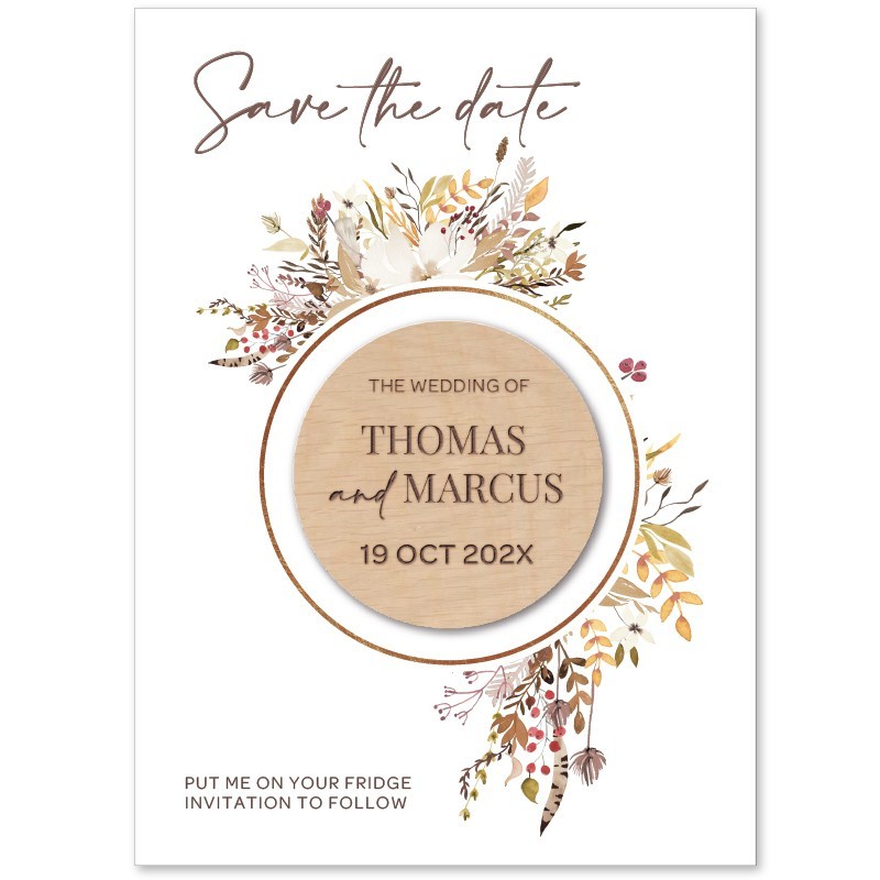 Boho Save The Date Magnets