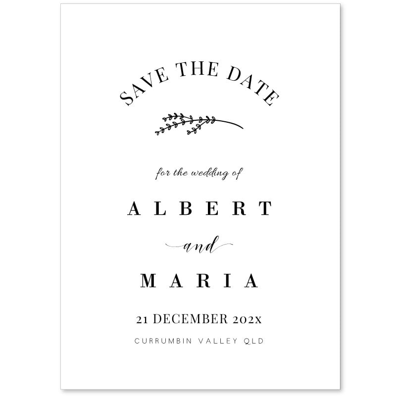 Black and White Save The Date Cards