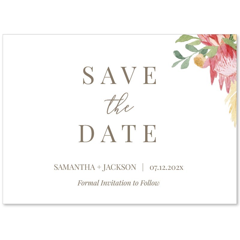 Blushing Bouquet Save The Date Cards