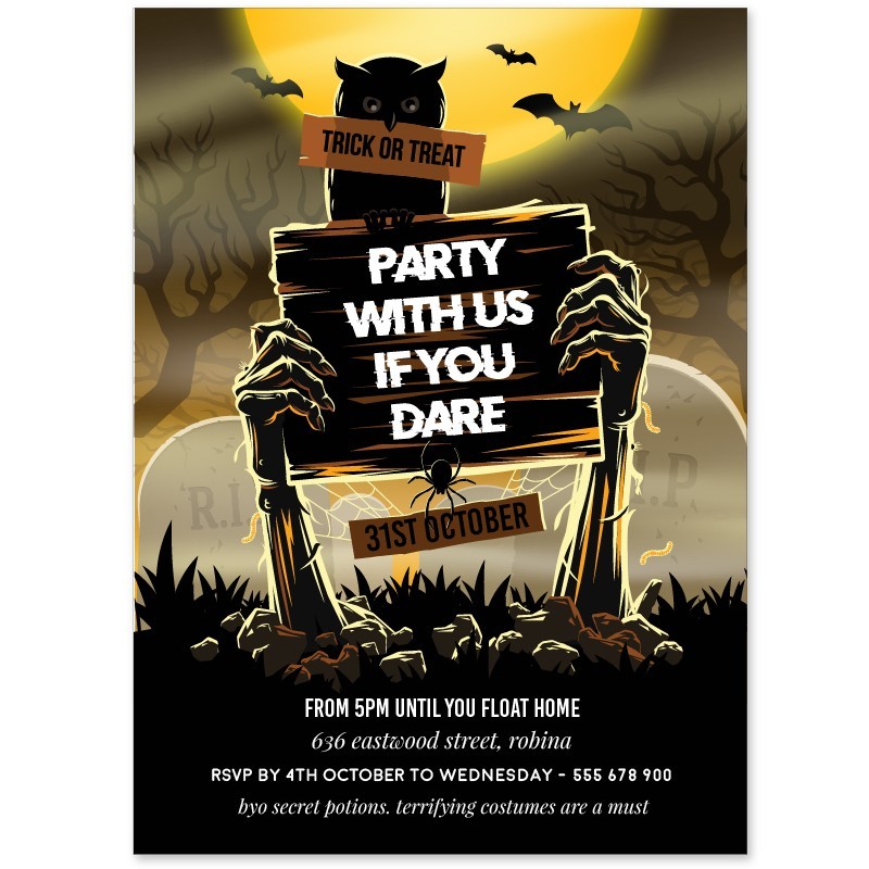 Trick or Treat Halloween Invitations