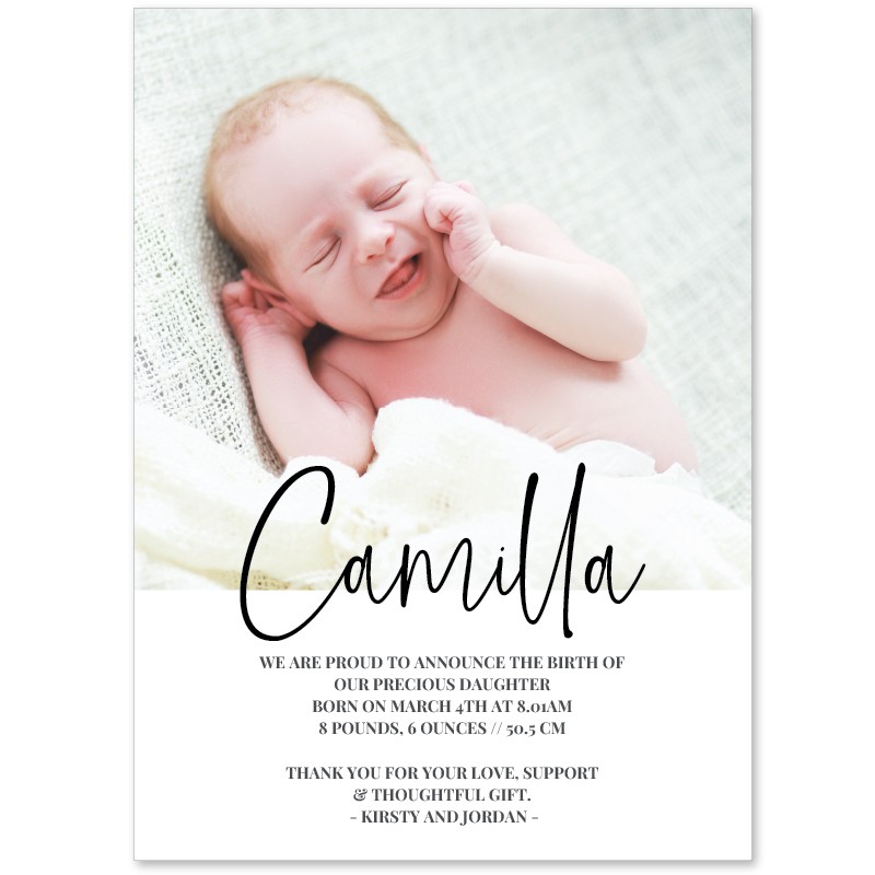 Scripted Baby Announcement