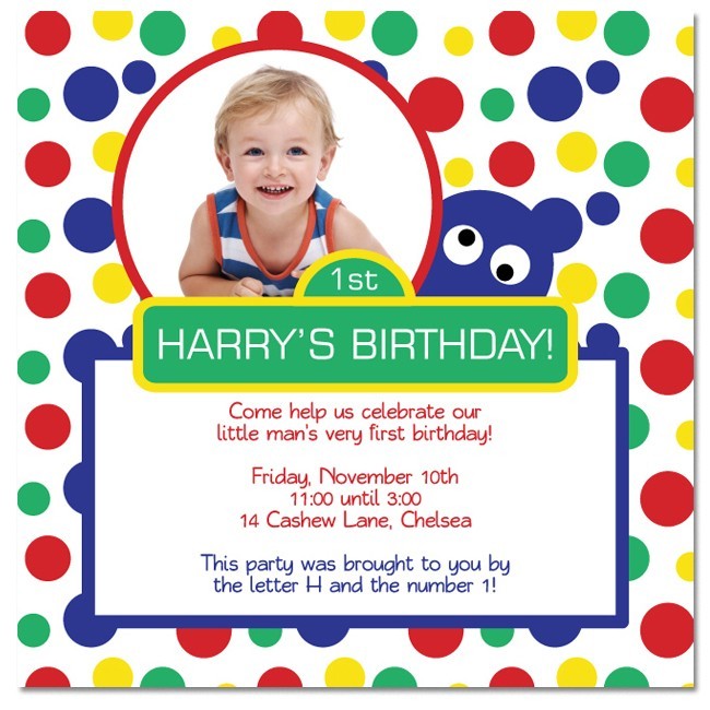 Sesame Play Birthday Invitations