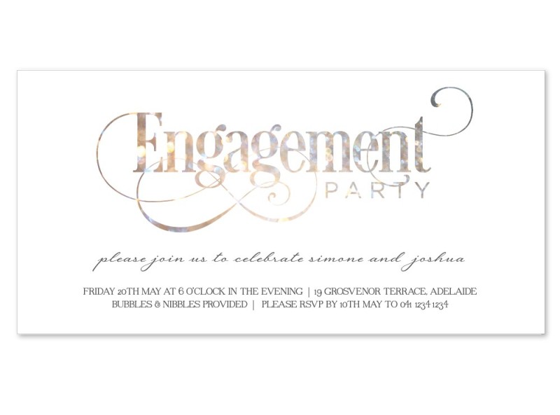 Shimmers Engagement Invitations