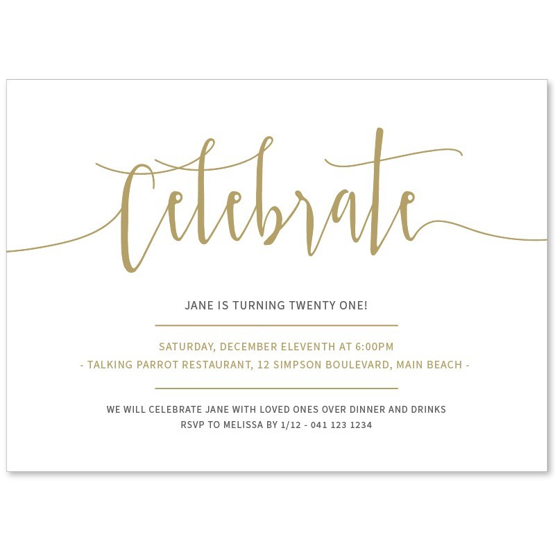 Simple and Elegant Birthday Invitations