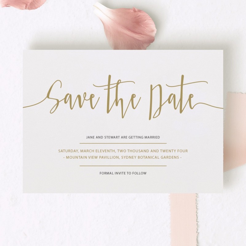 Simple and Elegant Save the Date Card