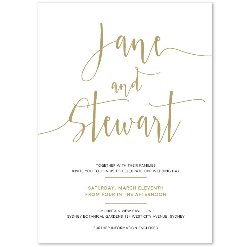 Simple and Elegant Wedding Invitations