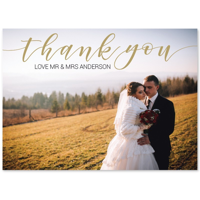 Simple and Elegant Wedding Thank You Card