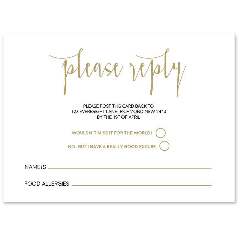 Simple and Elegant Response Card