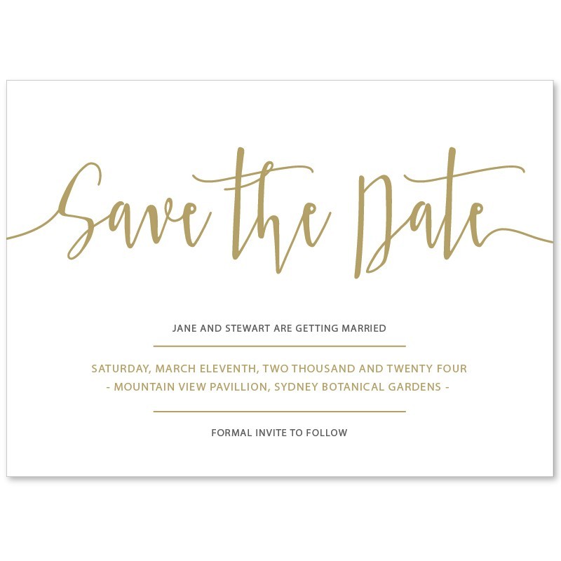 Simple and Elegant Save the Date Card