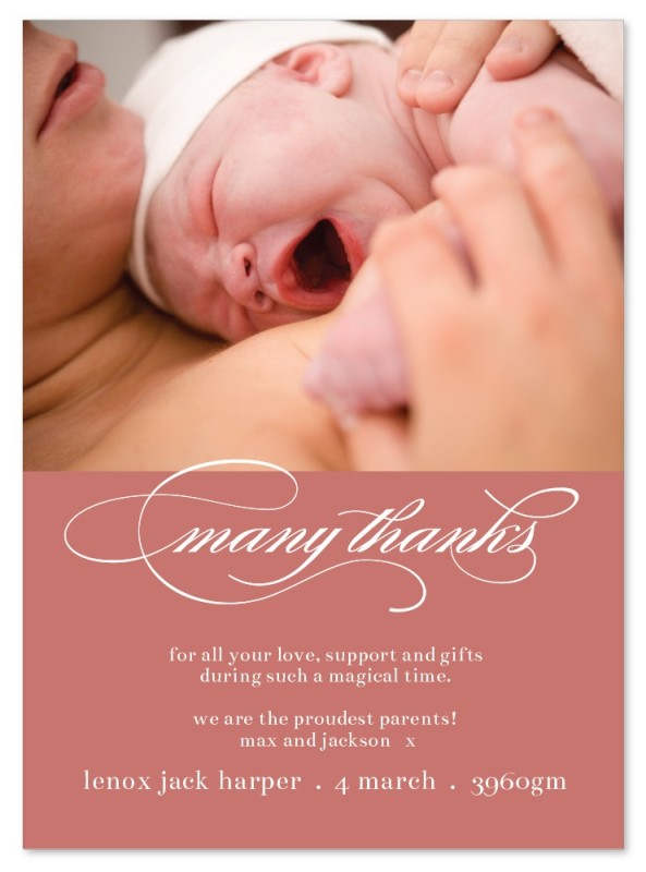 Simple Baby Birth Announcement Cards