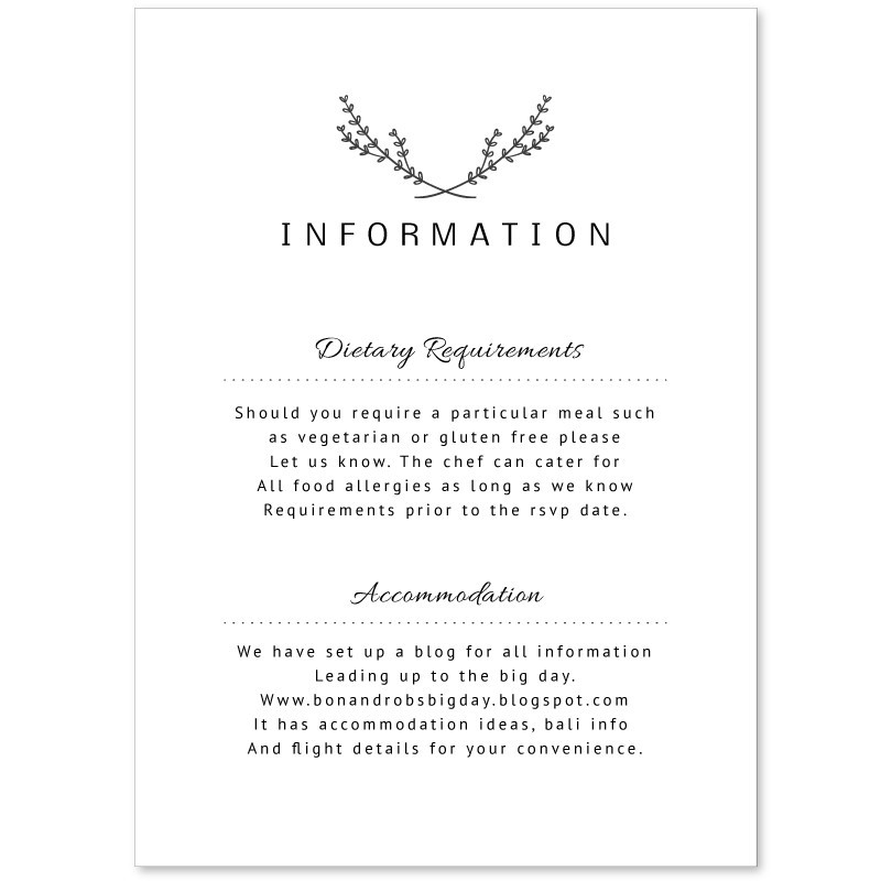 Simple Beauty Information Card