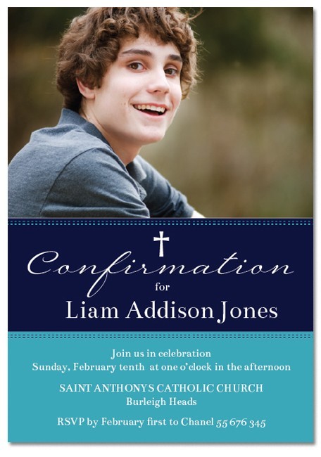 Simple Portrait Religious Invitations