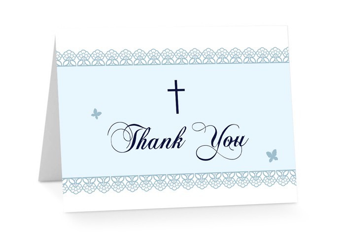 Simplicity Christening Thank You Cards