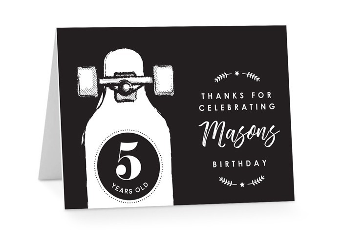 Skate Birthday Thank You Cards
