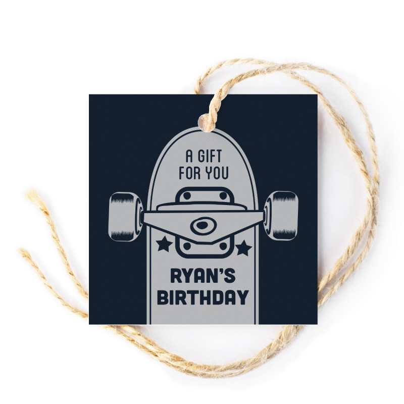 Skate Birthday Gift Tags
