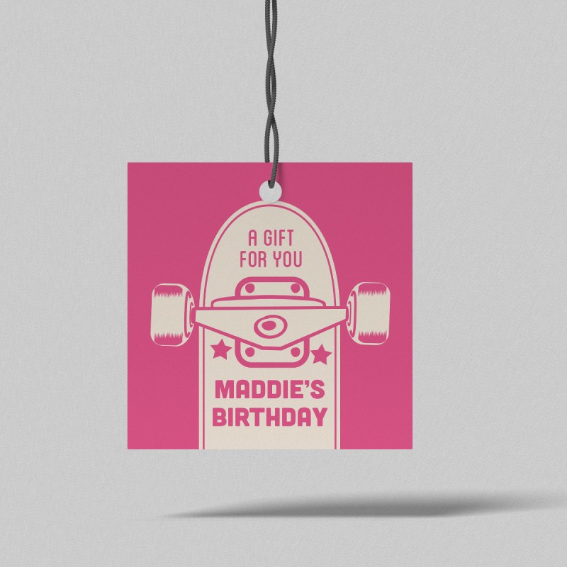 Skate Birthday Gift Tags