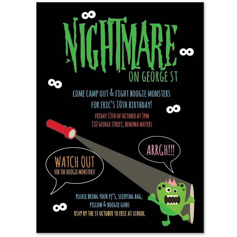 Boo Birthday Invitations