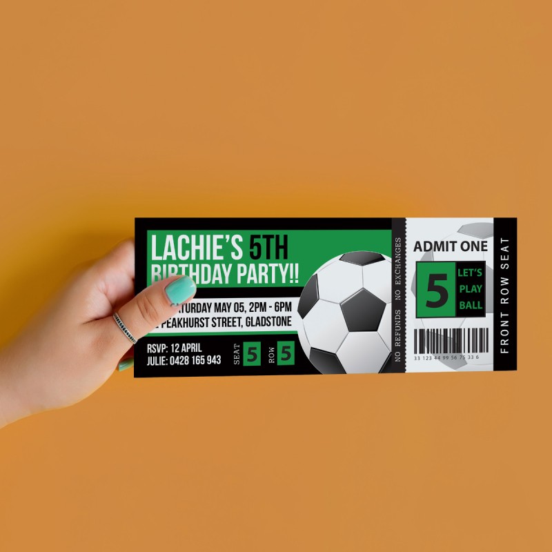 Soccer Birthday Invitations