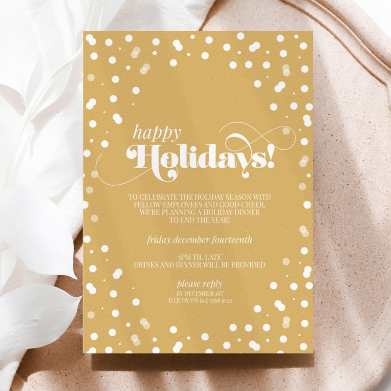 Sophisticated Holidays Christmas Invitations