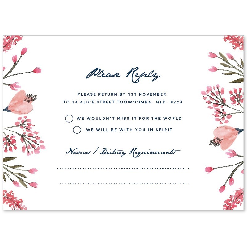 Spring Vibes Wedding Response Card