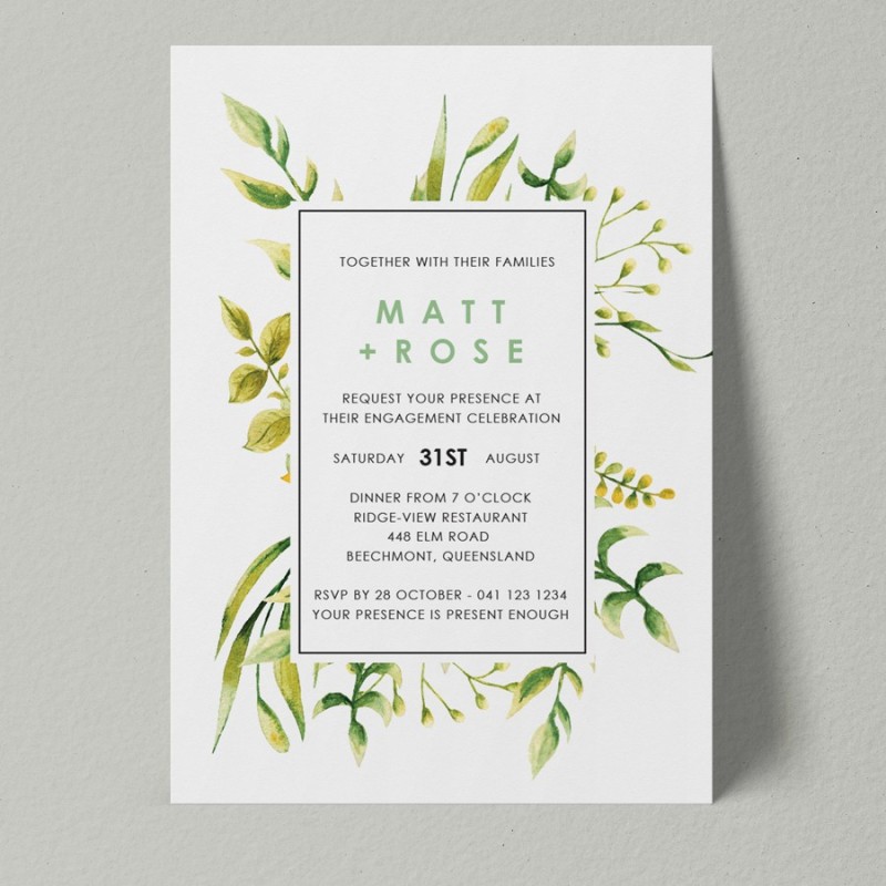 Springtime Engagement Invitations