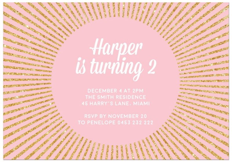 Starburst Birthday Invitations