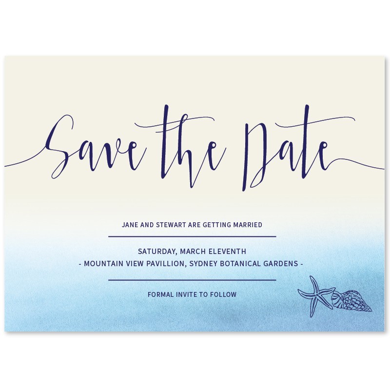 Starfish Save The Date Cards