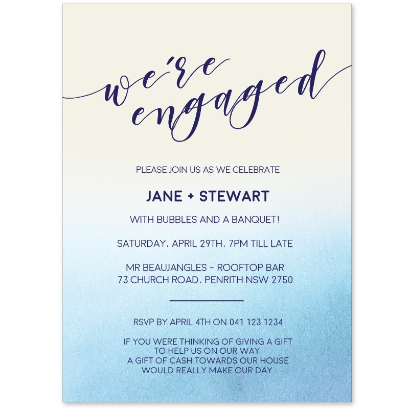 Starfish Engagement Invitations