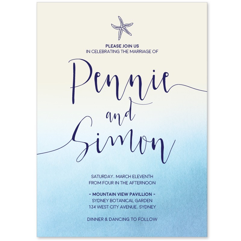 Starfish Wedding Invitations
