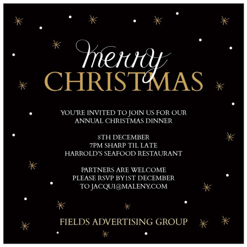 Stars In Their Eyes Christmas Invitations