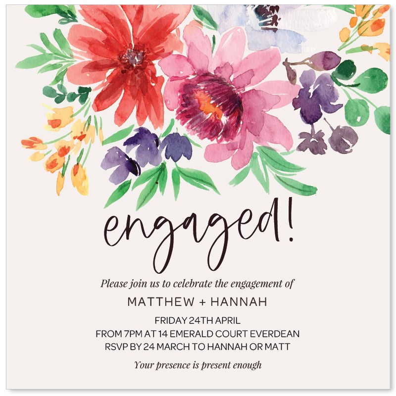 Stylish Type Engagement Invitations