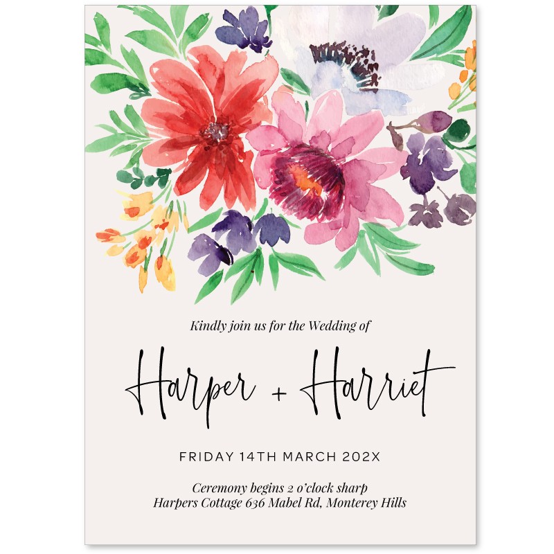 Stylish Type Wedding Invitations