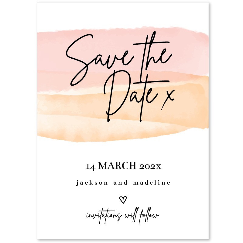 Watercolour Save The Date Cards
