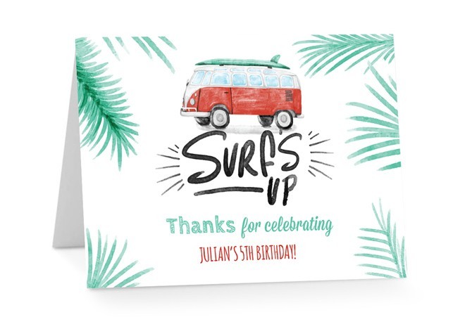 Surfs Up Birthday Thank You Cards
