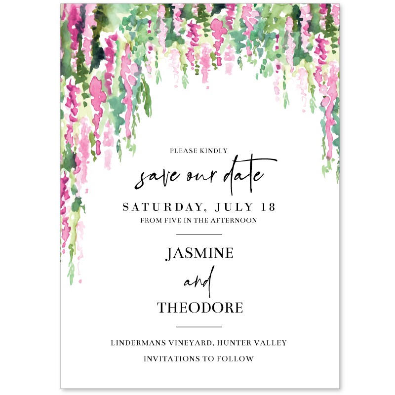 Sweet Floral Save the Date Cards