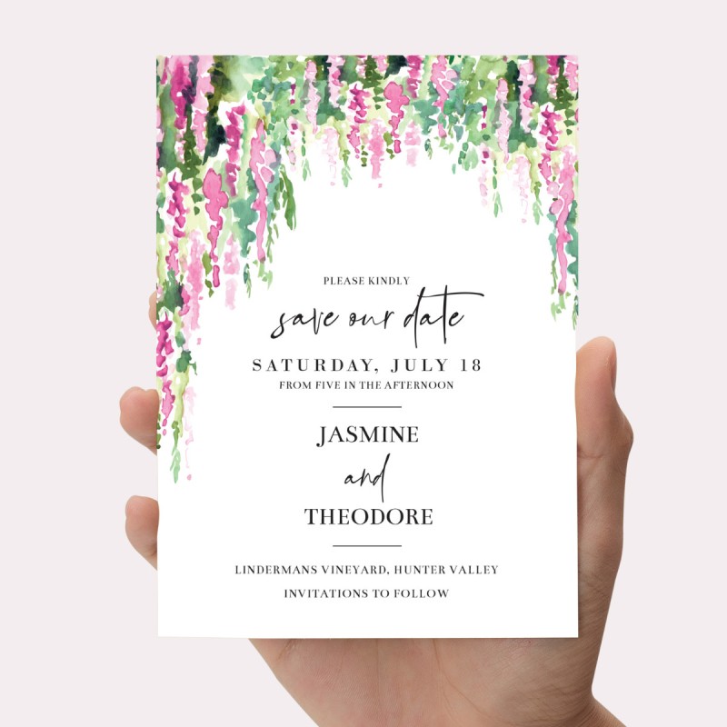 Sweet Floral Save the Date Cards