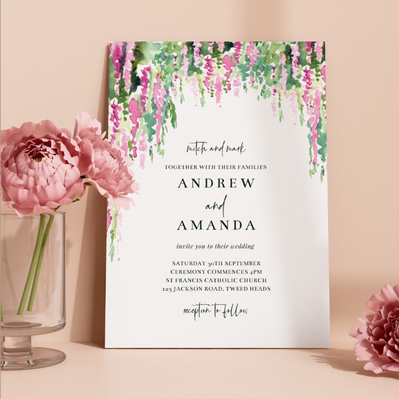 Sweet Floral Wedding Invitations