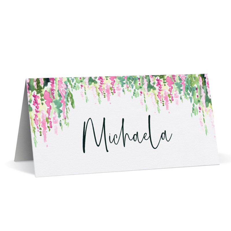 Sweet Floral Wedding Placecard