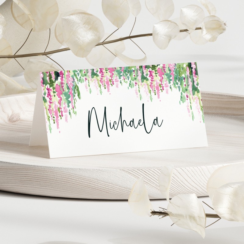 Sweet Floral Wedding Placecard