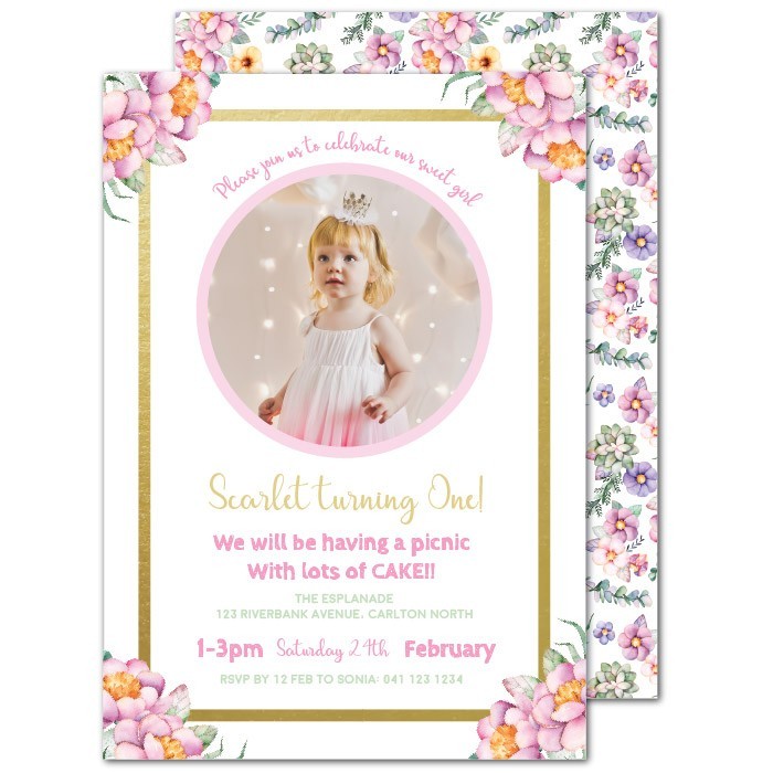 Sweet Girl Birthday Invitations