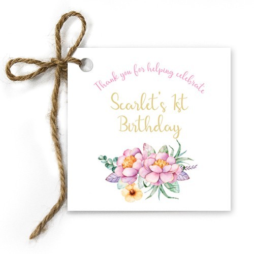 Sweet Girl Birthday Gift Tags